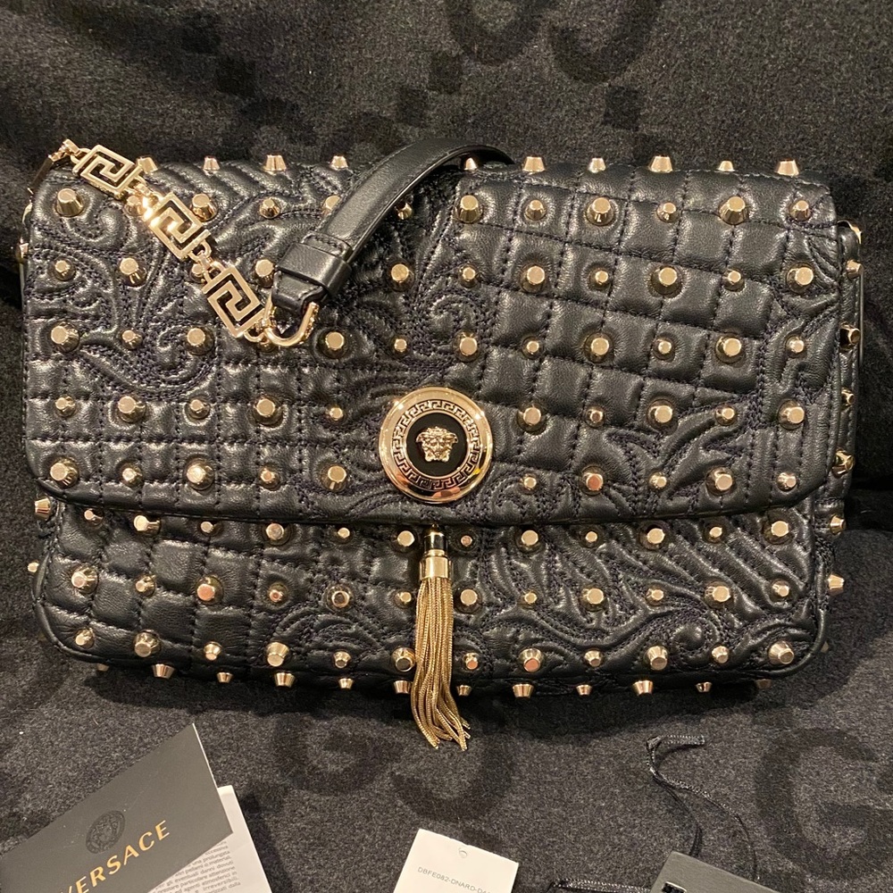 Runway VERSACE Studded Baroque Bag